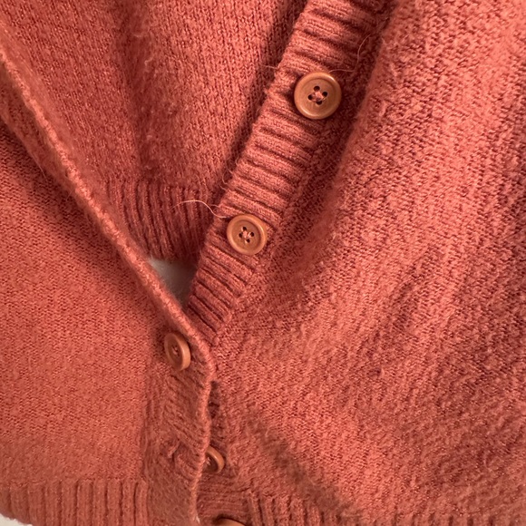 American Eagle Pink Boucle Cropped Cardigan Sweater - Picture 2 of 5